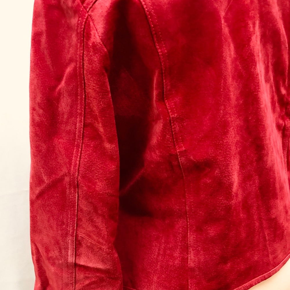 Suede Jacket Raspberry Pink -L - Picture 4 of 6